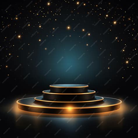 Premium Photo | Podium with lighting generated by AI