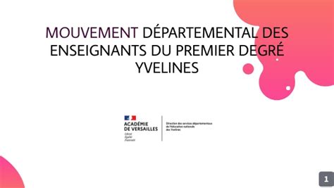 Mouvement Départemental Des Enseignants Du Premier Degré Des Yvelines