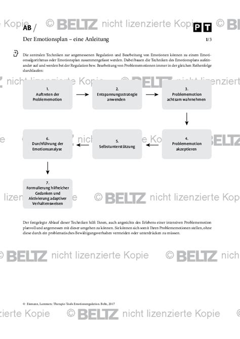 Emotionsregulation Der Emotionsplan Eine Anleitung Psychotherapie