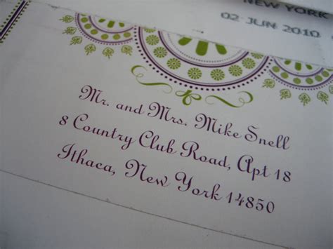 Navy Bean: Nicole's Wedding Invitation Labels