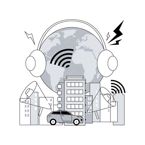 Ilustración De Vector De Concepto Abstracto De Contaminación Acústica