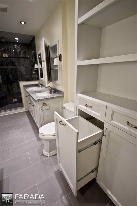 Bathroom Cabinet With Built In Laundry Hamper Everything Bathroom