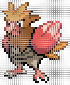 Spearow Pixel Art Pokemon Bead Designs