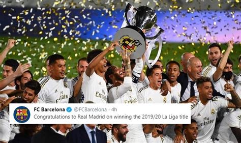 Real Madrid Clinch 34th Laliga Title Twitter Hails Spanish Champions