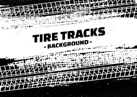 Abstract Tire Tracks Grunge Texture Background Tire Tracks Background