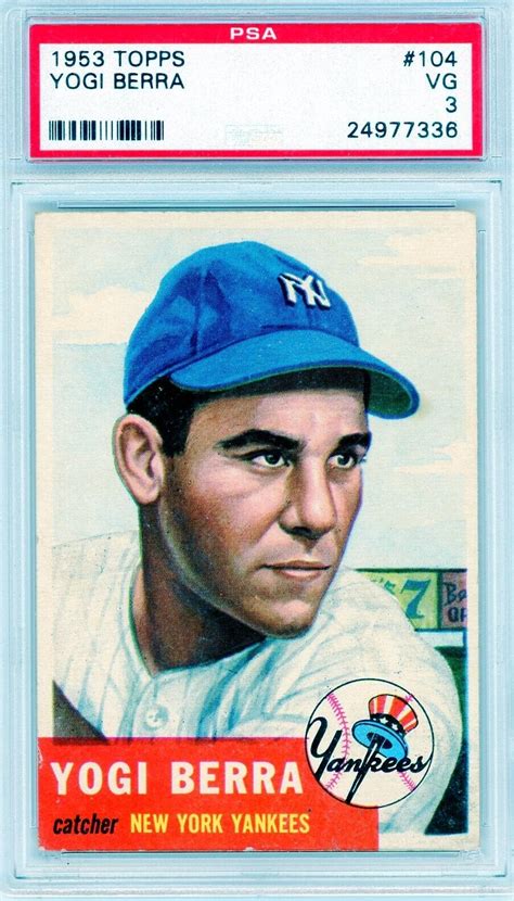 Topps Yogi Berra Ny Yankees Psa Vg Hof Work Of Art Ebay