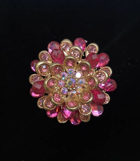 Bague Rosalia Dor E Strass Rose Atelier La Colombe Vente Et