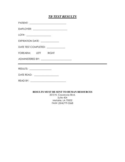 Printable Step Tb Forms