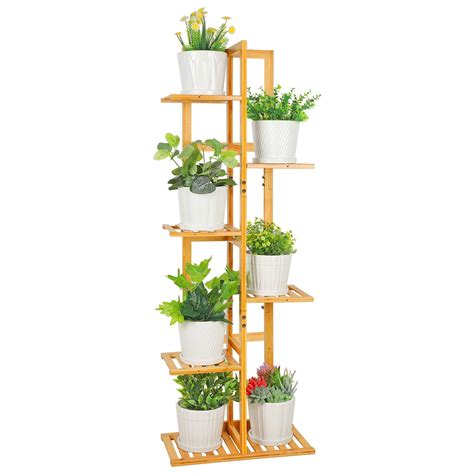 Rossny Plant Stand Bamboo Plant Stands For Indoor Plants Tier