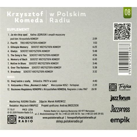 Krzysztof Komeda Krzysztof Komeda W Polskim Radiu Vol Suplement Cd