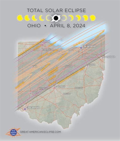 The annular solar eclipse path on Oct. 14 will go through Ohio.