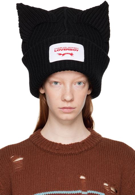 Charles Jeffrey Loverboy Black Chunky Ears Beanie Ssense Canada