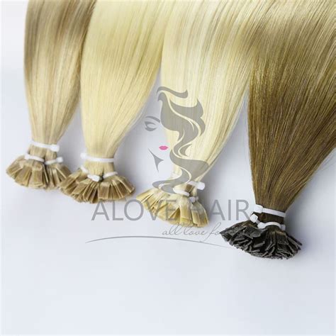 Full Cuticle Virgin Hair Different Color Flat Tip Keratin Hair Extensions Alove Hair