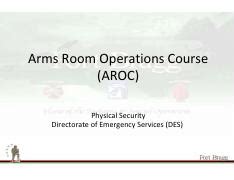 Consolidated Arms Room SOP 20160324 Docx DEPARTMENT OF THE ARMY BRAVO