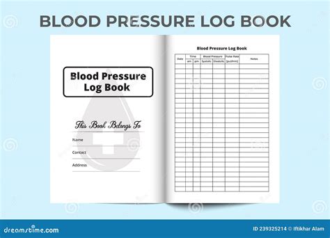 Blood Pressure Log Book KDP Interior Pulse Tracker Journal Blood