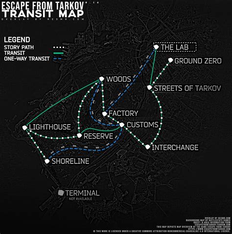 Map - Transit map - Escape from Tarkov - eft-ammo.com