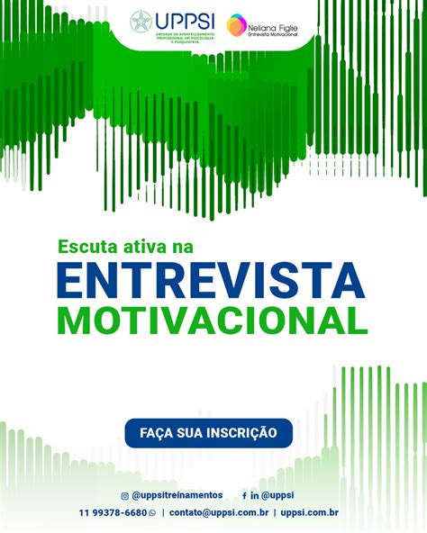 Curso de Entrevista Motivacional módulo avançado Mural Psicologia