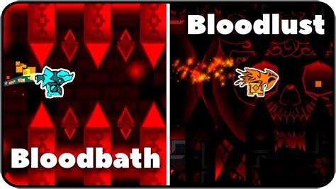 Bloodlust vs Bloodbath cuál es más difícil Geometry Dash YouTube