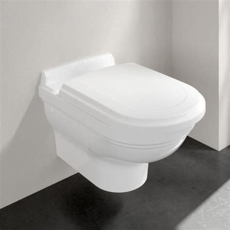 Villeroy Boch Hommage Wall Mounted Washdown Toilet White With