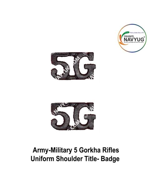 Army Military Gorkha Rifles Uniform Shoulder Title Badge Indian Army