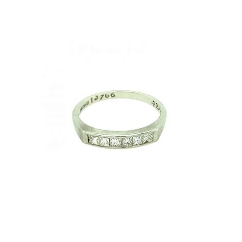 18ct White Gold Diamond Half Eternity Ring Princess Cut 0 12ct