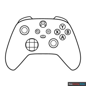 Xbox Controller Coloring Page | Easy Drawing Guides