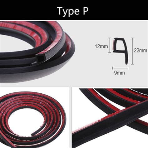 2 8Meter P Type Auto Deur Rubber Afdichting Strip Grandado