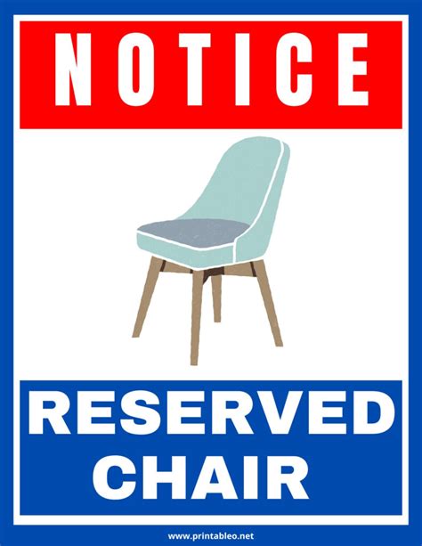 25 Reserved Seat Signs Download Printable Pdfs