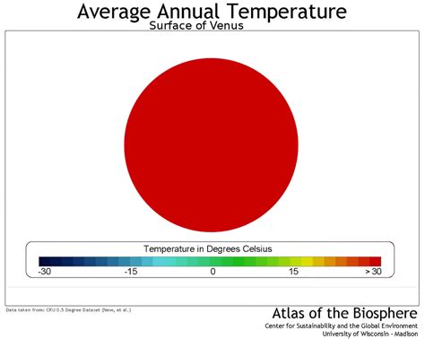 Surface of Venus Average Annual Temperature (Celsius) : mapporncirclejerk