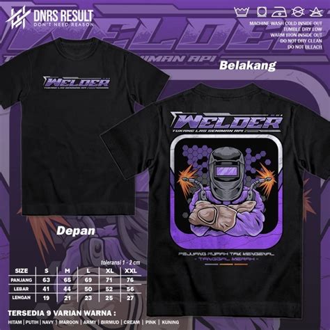 Jual Dnrs Kaos Welder Tukang Las Seniman Api Baju Pekerja Keras