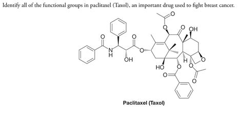 Solved Identify All Of The Functional Groups In Paclitaxel Chegg