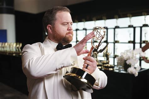 Paul Walter Hauser From Black Bird Picks Up His Award Backstage At The