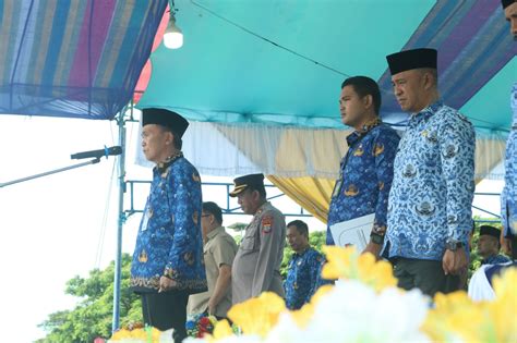 Pemkab Boltim Gelar Upacara Peringatan HUT Korpri Ke 51 Sekda