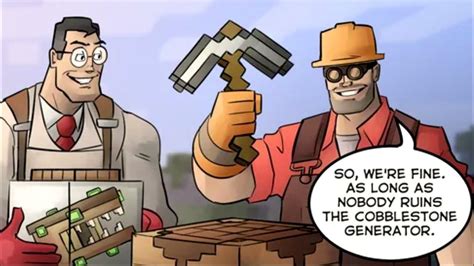 Team Fortress 2 Comic Dub - Mercenaries Play Minecraft - YouTube