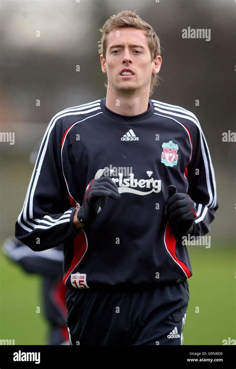 Liverpools Peter Crouch During Training Hi Res Stock Photography And