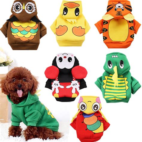 Cute Pet Dog Cat Clothes Cartoon Animal Duck Owl Tiger Dinosaur Cosplay