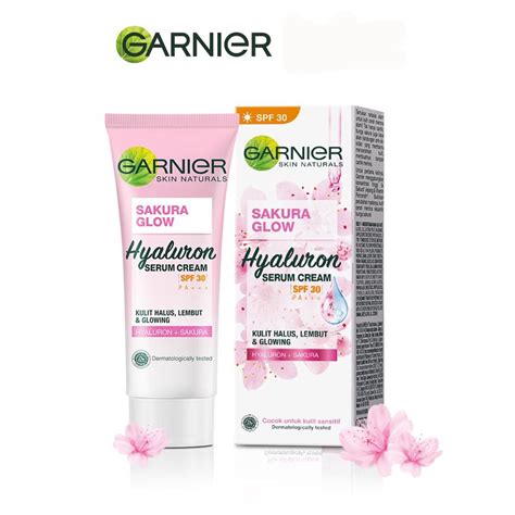 Jual STAR Garnier Sakura Glow Hyaluron Serum Cream SPF30 20ML Krim