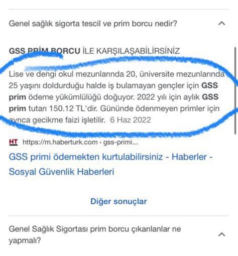 Genel Sa L K Sigortas Gss Prim Borcu Haks Z Ekilde Bor Kartm Lar