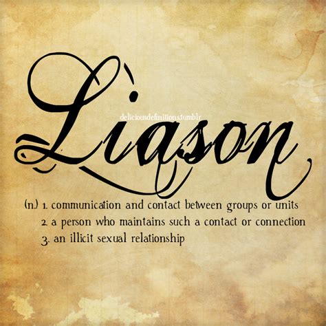 Delicious Definitions — Liason