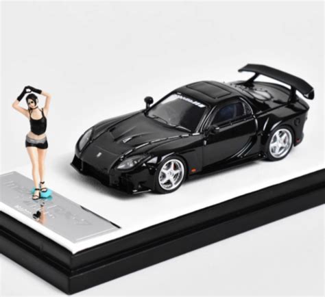 Tm 164 Jdm Black Rx7 Veilside Figure Racing Sport Model Diecast Metal