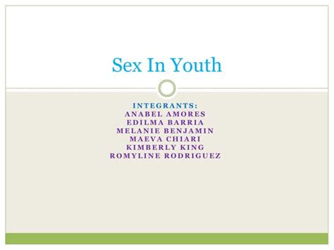 Sex In Youth Ppt