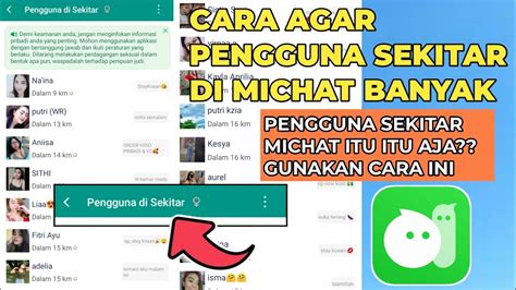 Cara Agar Pengguna Sekitar Di Michat Menjadi Banyak YouTube