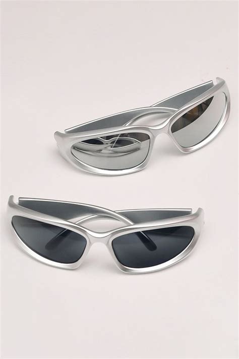 Y K Aesthetic Sunglasses Silver Demon Aesthetic Shop Stylish