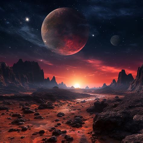 Premium AI Image | A night sky on an exoplanet HD wallpaper