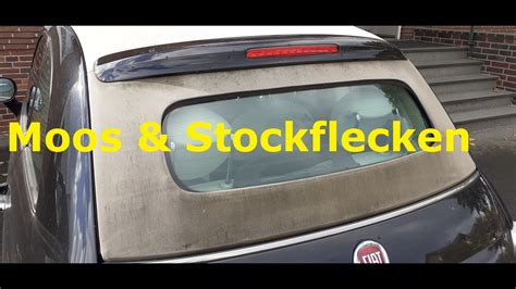 Gütersloh Fiat 500 Cabrio Verdeck extremer Dreck Moos