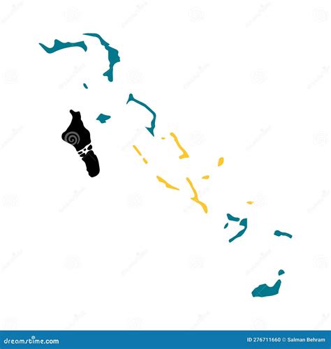 Bahamas Map And Flag Stock Vector Illustration Of Document 276711660