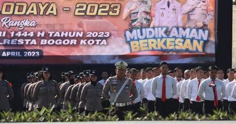 Gelar Pasukan Operasi Ketupat Lodaya Polresta Bogor Kota Kerahkan