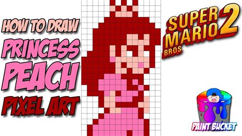 Super Mario Bros Princess Peach Pixel Art