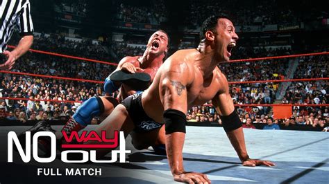 Full Match Kurt Angle Vs The Rock Wwe Title Match Wwe No Way Out