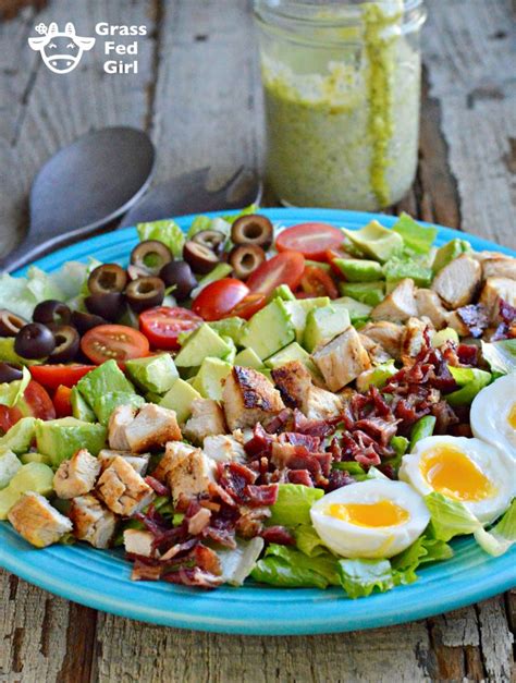 Keto Cobb Salad Recipe With Green Goddess Dressing